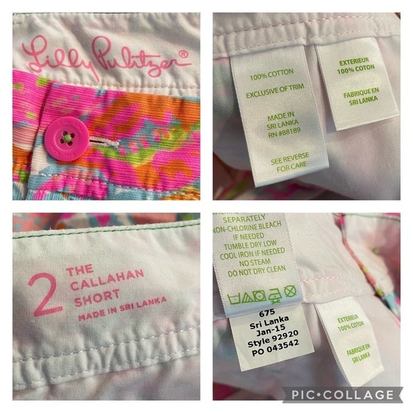 Lilly Pulitzer Callahan Shorts 5" Scuba to Cuba Print Women’s 2 - Picture 4 of 7